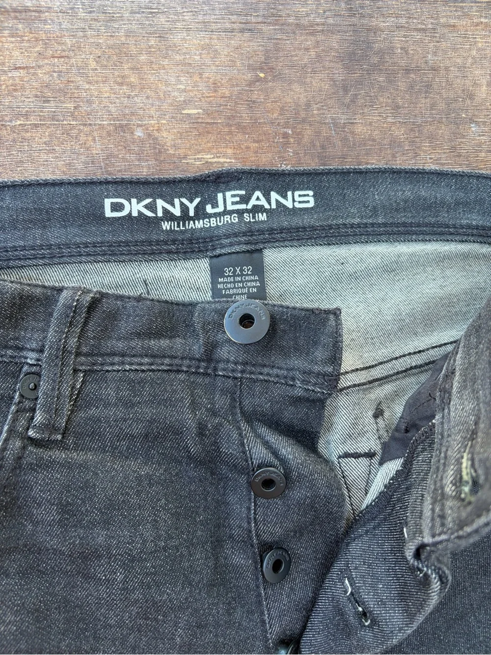 DKNY Men's Slim-Straight Jeans in Black